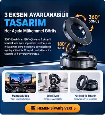 Vakumlu Telefon Tutucu